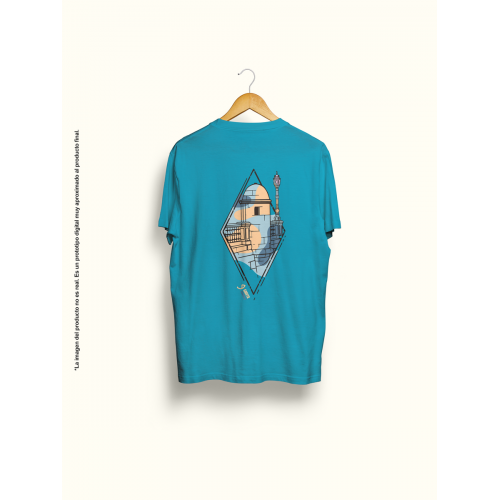 Camiseta unisex turquesa...