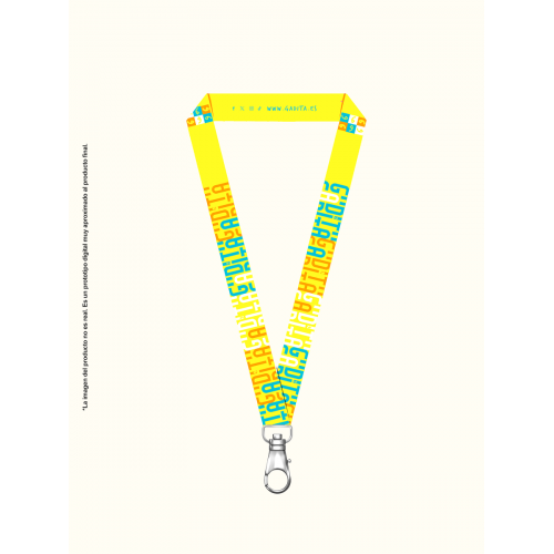 Lanyard Gadita amarillo fluor
