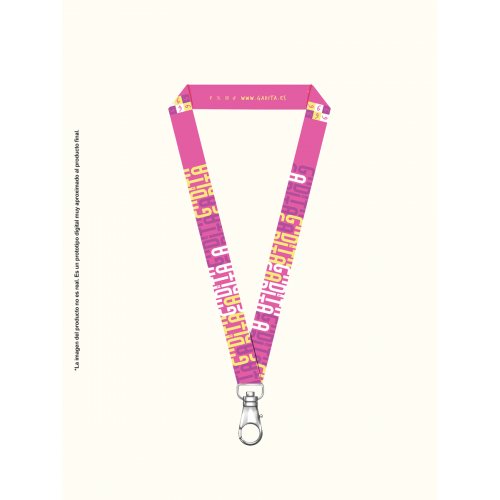 Lanyard Gadita rosa fluor