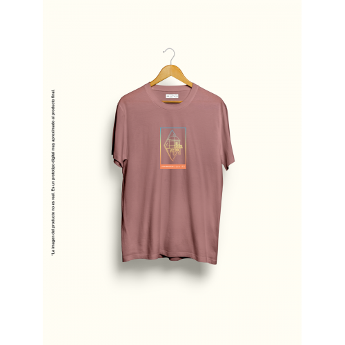 Camiseta unisex rosa Caleta